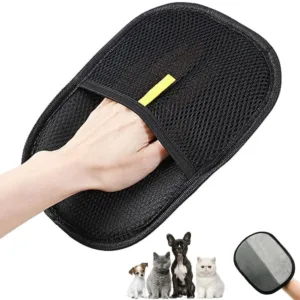 2 Pcs Static Pet Hair Remover Gloves Brush, Reusable Electrostatic Upgrade Efficient Grooming Gloves Brush for Pet Hair, Cat Grooming Gloves for Hair Removal