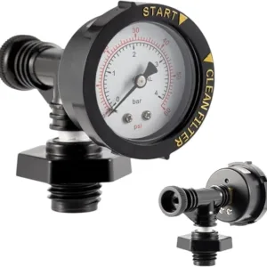 Replacement 24850-0105 Air Relief Valve & Pressure Gauge Assembly for Sta-Rite System 3 Pool & Spa Cartridge Filters - Durable Brass Valve & Dial Gauge for SM, SD, SS Series Models - Easy to Install