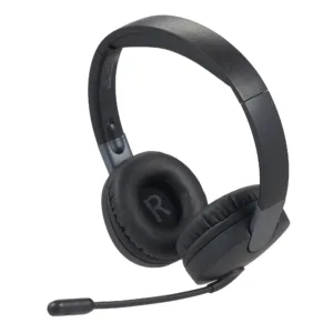 JLab Go Work Wireless Headsets with Microphone - 45+ H Bluetooth Computer Headset, Multipoint Connect, On Ear Wired or Wireless Office PC Laptop Headset with Microphone