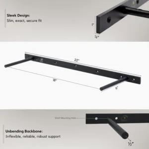 2pcs Floating Shelf Hardware Heavy Duty Hidden Shelf Brackets Support,Wall Mounting Invisible Floating Shelves Bracket with Jig (16" x 6" x 1.5" with Tools)