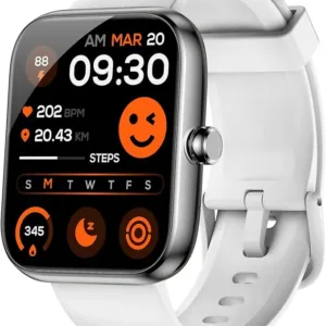 Smart Watch (Answer/Make Call), 1.83" HD Smart Watches for Men Women, Fitness Tracker with Heart Rate/Sleep Monitor, Sport Modes, IP68 Waterproof Fitness Watch, Alexa Built-in for Android iOS (White)