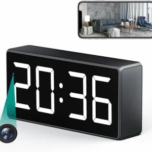 Kubas Spy Camera 4K HD WiFi Hidden Camera Clock for Home Office Security Wireless Indoor Camera Secret Camera Spy Cam Surveillance Camera with 170 Wide Angle