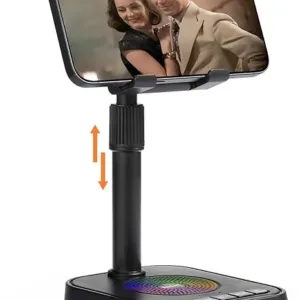 Gifts for Men Women, Adjustable Phone Stand Bluetooth Speaker, Birthday Gifts Him Husband, Phone Holder for Kitchen Desk Bedroom, Cool Tech Gadget for Dad Mom Boyfriend, Christmas Ideal