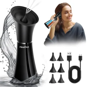 Ear Wax Removal, Electric Ear Cleaning Kit Effective & Safe Ear Cleaner Irrigation Flushing System 4 Pressure Modes for Ear Wax Buildup, Water Resistant Ear Cleaning Tool USB Rechargeable
