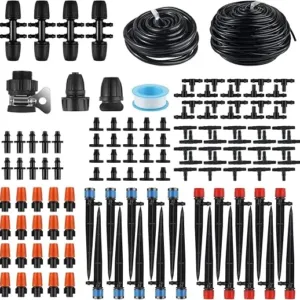 MSDADA 226 FT Irrigation System Kit 1/4 INCH Drip Irrigation System Automatic Garden Watering System Auto Garden Irrigation Systems Accessories Watering Systems for Outdoor Plants Greenhouse Lawn