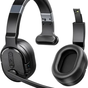 Bluetooth Headphones, Bluetooth Headset 5.0 200Hrs Standby Time 35Hrs Hands Free Earpiece for Cell Phone CVC8.0