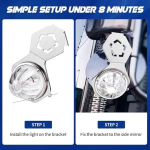 Watermelon Light Brackets - 2Pack Stainless Steel Watermelon Mirror Turn Signal Angled Bracket Holder Universal Kit for Watermelon Light Turn Signal (Lights not Included)