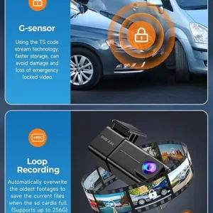 Dash Cam, 2.5K WiFi Dash Camera for Cars, E-YEEGER Mini Dashcam with App, Front Car Camera, G-Sensor, Loop Recording, Night Vision, 24H Parking Mode, 32G SD Card Included, Support 256GB Max