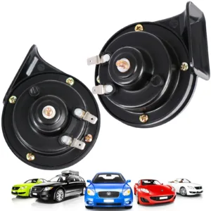 Animgrth 2PCS 12V 300DB Super Loud Truck Train Horn, Waterproof Replacement Kit for Any 12V SUV Motorcycle Pickup Jeep Lorries Cars Boats