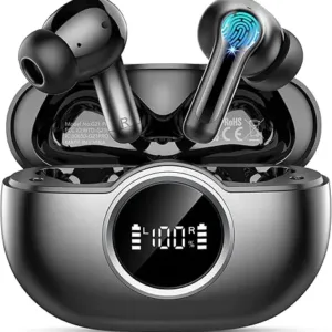Bluetooth Headphones Hi-Fi Stereo Bass Ear Buds, ENC Noise Cancelling