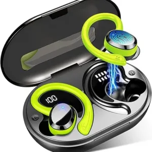 Wireless Earbuds Sport Bluetooth Headphones 5.4, 2025 Bluetooth Earbuds 4 HD Mic, Over-Ear Buds with Earhooks ENC Noise Canceling Earphones, 48Hrs Stereo, IP7 Waterproof Headset for Workout/Running