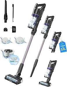 CANDY™ Cordless Vacuum Cleaner,3-in-1 Ultra-Light 4.8lb Vacuum, Anti-Hair Wrap,12-45Min Runtime,Powerful Suction,180° Flat,150° Left Right Swivel,HEPA Filtration for Carpets, Hard Floors & Pet Hair