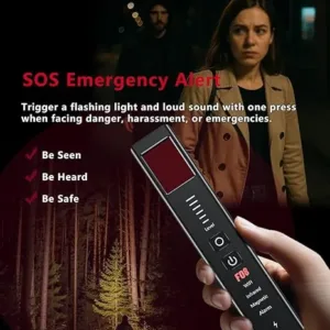 Hidden Camera Detectors 6-in-1 – Anti-Theft Alarm & SOS Emergency Alert, GPS Tracker Detector, Bug Sweeper Detector, Spy Camera Finder for Travel, Hotel, Airbnb, Home, Office (Large)