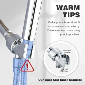 Adjustable Shower Head Holder for Handheld Shower Head Handheld Shower Head Holder with Universal Wall Hook Bracket and Metal Ball (Chrome)