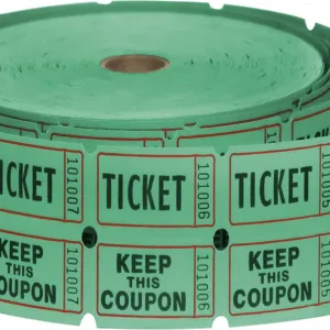 Pm Company 1000 Raffle Tickets Double Roll, 50/50 Blue Raffle Tickets for Events, Carnivals, Fundraisers, Classroom Rewards, and Prizes - Premium Quality