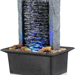 AMOOTEK Indoor Rock Waterfall Tabletop Fountain with LED Lights for Modern Home Office Decor Brand: AMOOTEK 4.2 4.2 out of 5 stars    159 ratings