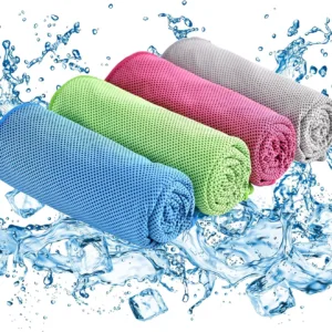 Leuceiy Cooling Towels for Neck and Face(40"×12"),Microfiber Soft Breathable Chilly Towel 4 Pack, Ice Towel for Yoga, Sports, Gym, Running, Workout, Camping, Fitness, Golf, Hiking, Travel