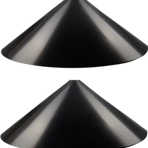 Squirrel Baffle for Bird Feeder Pole, Outside Pole Mount Bird House Guard for Outdoor Shepherd’s Hook, 19 Inch Diameter, 1 Pcs Black