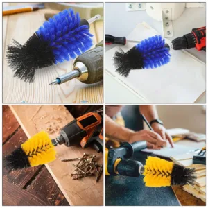 Wheel Brush, Soft Drill Wheel Cleaner Brush, Highly Dense and Durable Rim Cleaner Brush for Wheels, Rims, Engines, Exhaust,Motorcycles