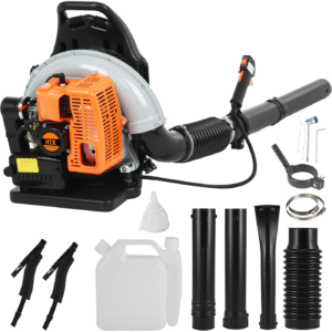 HTK 63 CC Gas Backpack Leaf Blower - 2-Stroke Engine, High-Velocity 665 CFM, Ergonomic Design, Low Vibration, and Cruise Control for Effortless Yard Mastery All Year Round