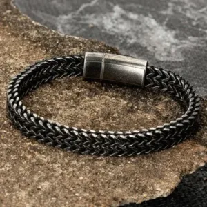 LUCKY2+7 Mens Bracelet-Cuban Chain Bracelet for Men Stainless steel Magnetic Clasp