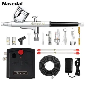 Gocheer Upgraded 30PSI Airbrush Kit, Multi-Function Dual-Action Airbrush Set with Compressor for Painting Portable Air Brush Set for Makeup