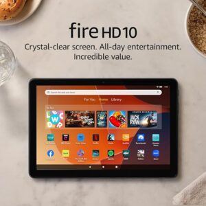 Amazon Fire HD 10 tablet (newest gen), built for relaxation, 10.1" vibrant Full HD screen, octa-core processor, 3 GB RAM, up to 13-h battery life, (2023 release), 32 GB, Black, with adverts