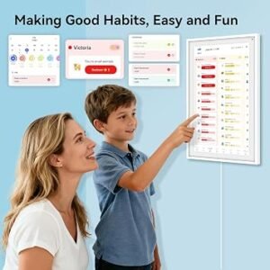 Digital Calendar, 15.6 Inch Electronic Calendar Smart Wall Touchscreen Interactive Display for Family Schedules, Wall Planner Digital Photo Frame, Organizing Your 2026 Calendars Wall & Desk Mountable