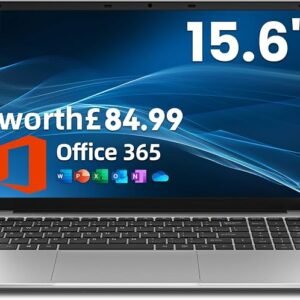 jumper 15.6 inch Laptop with Office 365, 4GB RAM 128GB Storage, 1080 HD Display Laptops, Celeron Processor, USB3.0, 38Wh Battery, Portable Laptops for Business, School, and Work, Keyboard Film UK.