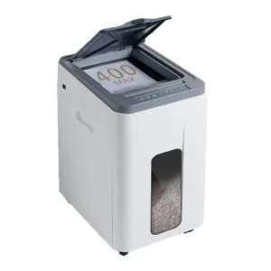 Paper Shredder Heavy Duty: 400-Sheet Auto Feed P-5 Micro-Cut